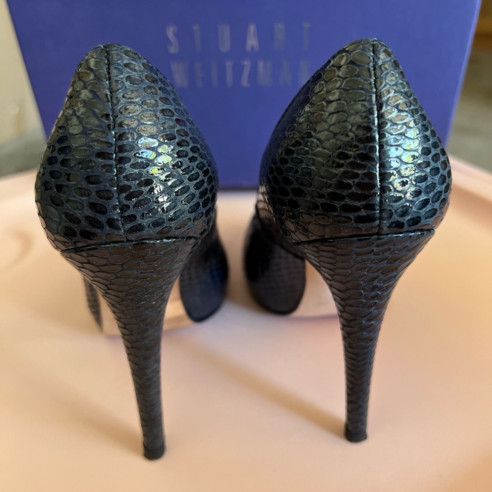 Stuart Weitzman Hello Snake Print Stiletto Heels - image 3